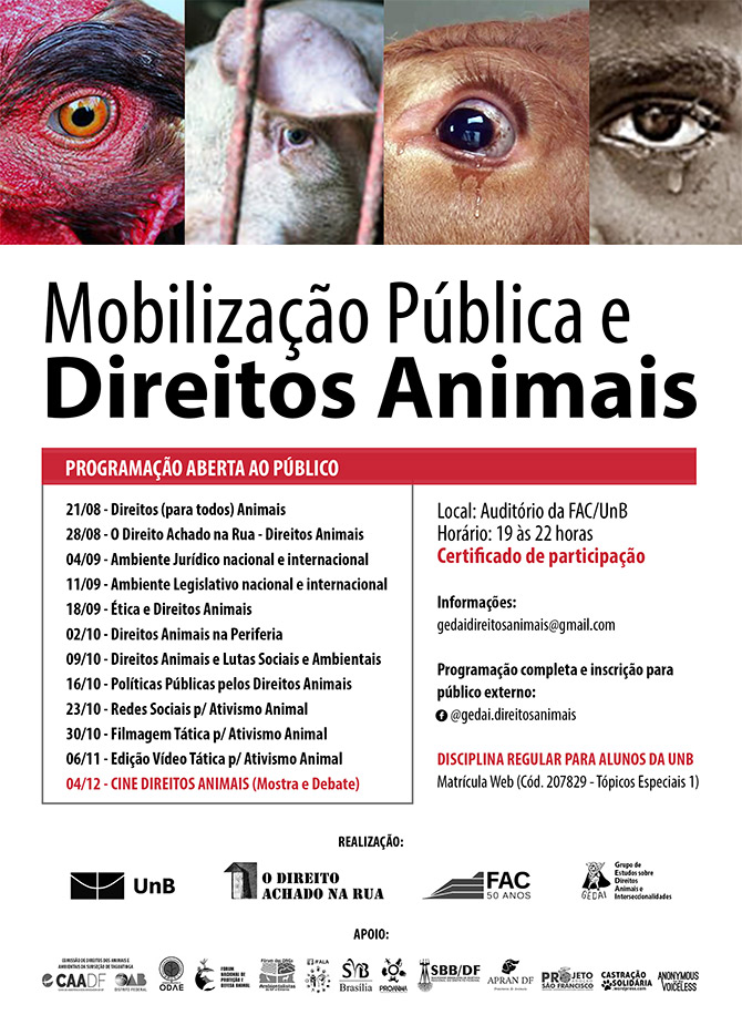 Universidade de Brasília terá disciplina Direito Animal com vagas grátis para a comunidade 2