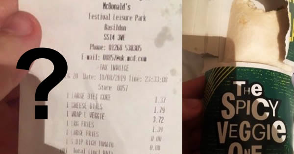 Absurdo! McDonald’s serve wrap com frango para vegano